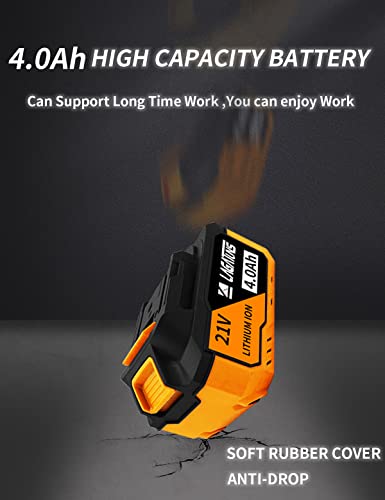 Cordless Impact Wrench,850Nm(627Ft·lbs) High Torque 2200 Rpm,Brushless Motor，1/2 Inch Drive Impact Gun With A 4.0Ah Li-Ion Battery, #TOP2