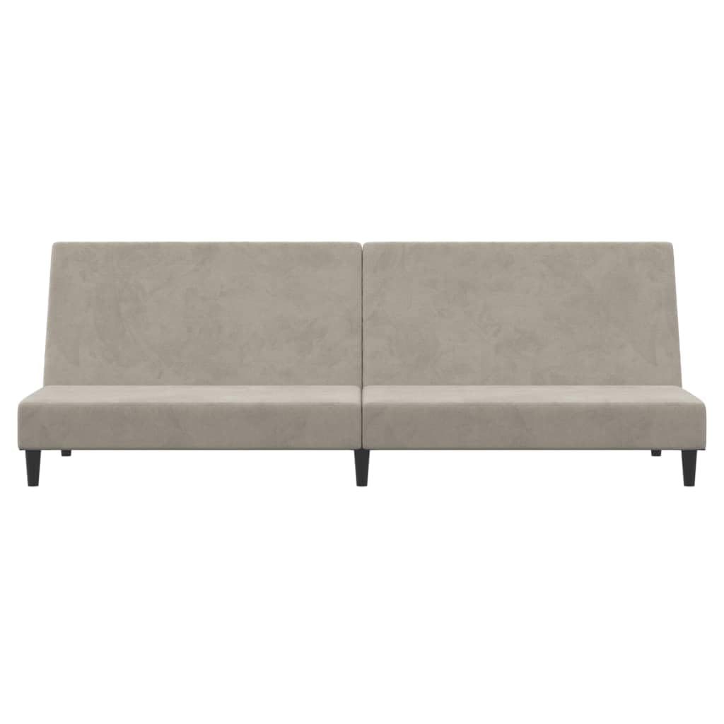 Sofá cama de 2 plazas de terciopelo gris claro con espacio de almacenamiento y respaldo, 200 x 84,5 x 69 cm, sofá esquinero versátil, cómodo sofá con reposabrazos, ideal para salón, habitación