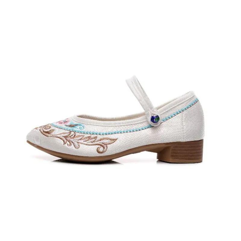 Chaussures ethniques brodées bout pointu anti fatigue sangle 36 - 5