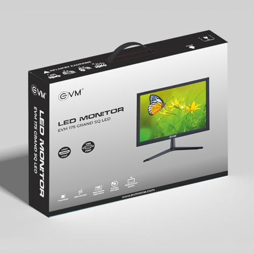 Image of EVM 17.1 Inch (43.43 Cm) Grand SQ Series LED Monitor | HD 1280x1024*| HDMI & VGA Ports | 5ms Response Time | VESA Wall Mount Compatible | Black | 1 Year Warranty (EVM-175-Grand-SQ-LED)