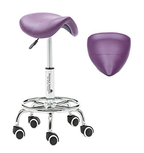 Massage Imperial - Tabouret De Massage À Roulettes Istool - Siège-Selle - Hauteur Réglable - Couleur : Violet