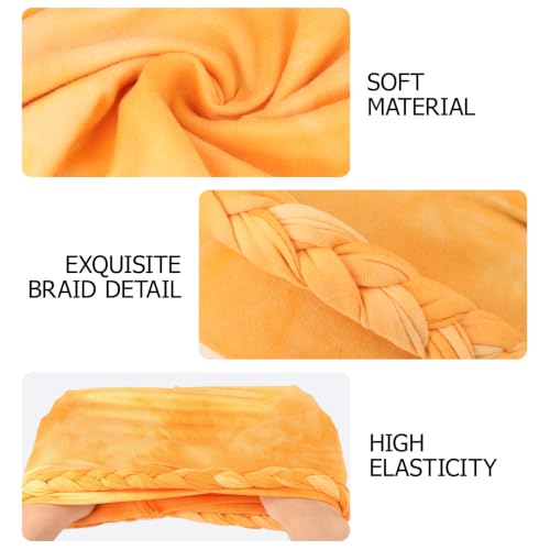 Image of DRESHOW Turban Pre-Tied Twisted Hat Thread African Head Wraps for Black Women Chemo Cancer Cap Braid Hair Cover