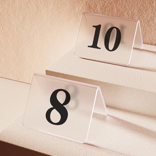 Numéro de table en acrylique premium plexiglas double face opaque - 6
