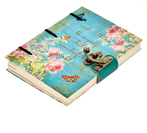 Image of CRAFT CLUB Wonderful World Diary In Euro Binding With 100% Recycled Handmade Paper- Paper Size - A5