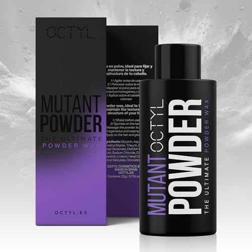 OCTYL - Mutant Powder | Cera en Polvo para Hombre | Control de Frizz y Fijación Media - Fuerte | Textura y Volumen Natural | Peinado Duradero | 22 g
