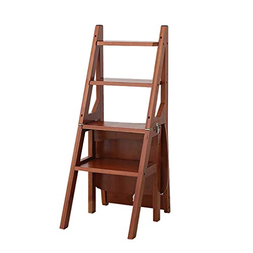 Silla de escalera plegable multifuncional DASHADAO de bambú natural 2