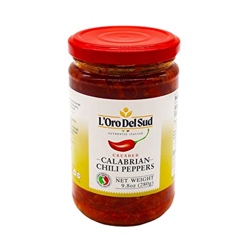 Crushed Calabrian Chili Peppers Paste, 9.8 Oz (280 G) Spread, Chopped, Grown And Packed In