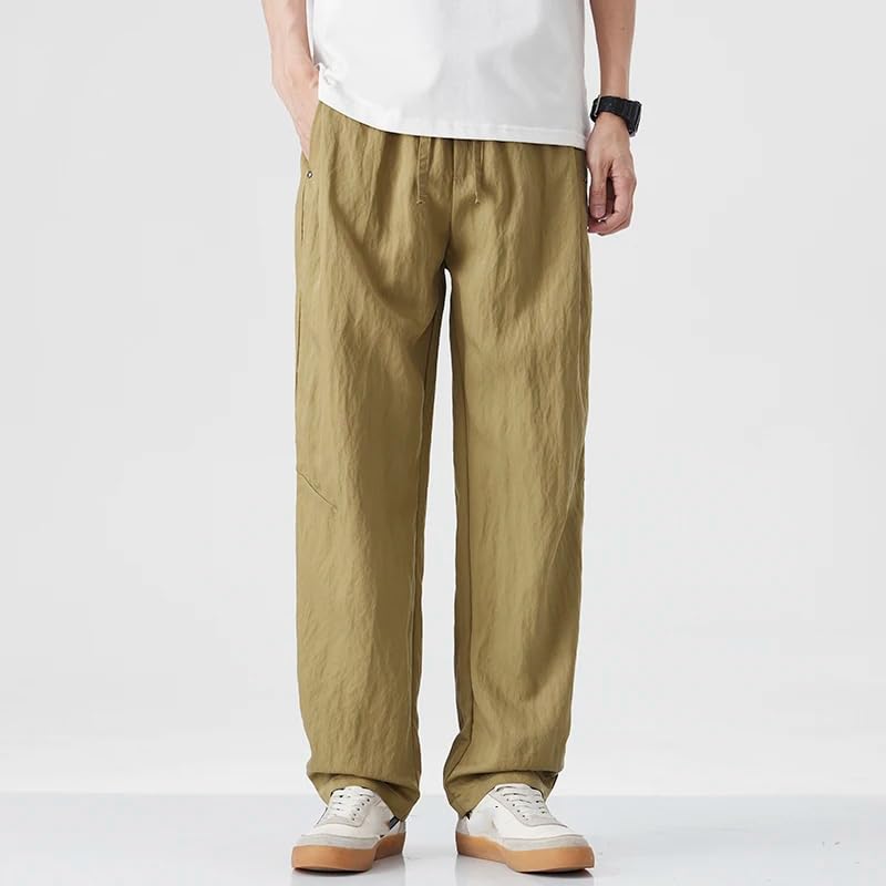 Spring Summer Men's Stretch Slim Straight Casual Pants Sports Trousers2