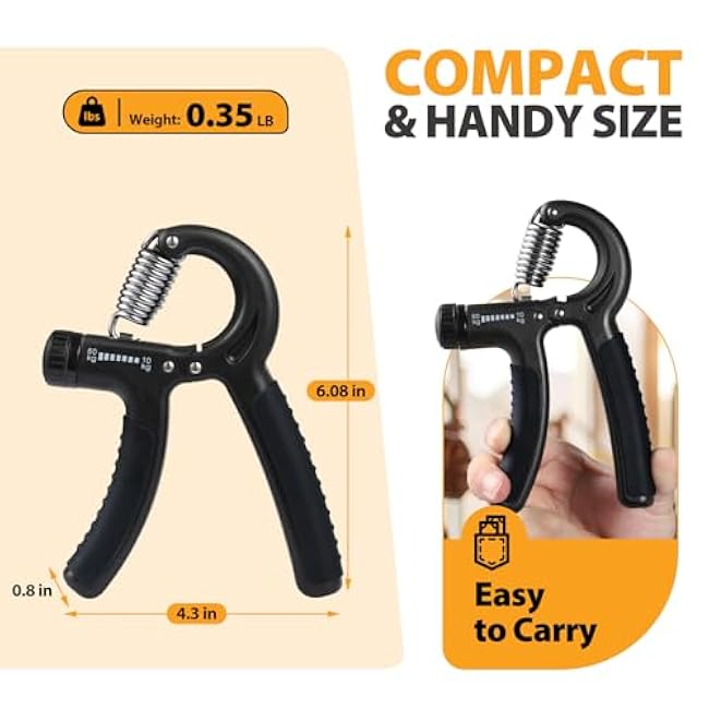 NIYIKOW 2 Pack Grip Strength Trainer, Hand Grip Strengthener, Adjustable Resistance 22-132Lbs (10-60kg), Forearm Strengthener, Perfect for Musicians Athletes