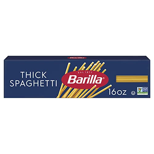 Barilla Thick Spaghetti Pasta, 16 oz. Box - Non-GMO, Made with Du...