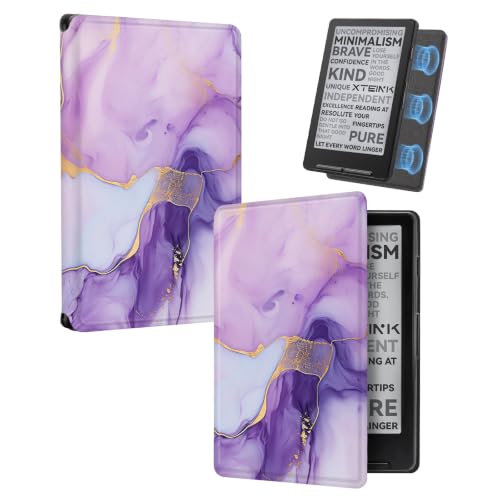 Image of CoBak Magnetic Case for XTEINK X4, Ultra-Lightweight Protective Cover for Xteink X4 E-Reader, Secure Magnetic Attachment(Amethyst Veins)