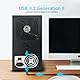 FANTEC 10fach USB3.2 Gen2 10G Festplatten Dockingstation für 10x SATA 3,5/2,5 Zoll SSDs und HDDs. Transferraten bis 10Gbit/sec, kein Werkzeug nötig, 2X USB Kabel. Metallgehäuse schwarz