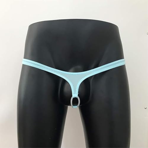 Men's Sexy Thong Bikini Hole Briefs Comfortable Breathable Nylon Underwear3
