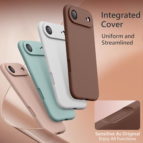 Image of FireNova Magnetic for iPhone Air Case, Compatible with MagSafe, [Integrated Silicone Camera Control Button] [Camera Protection] Microfiber Lining Phone Case for iPhone 17 Air, 6.5 inch, Light Brown
