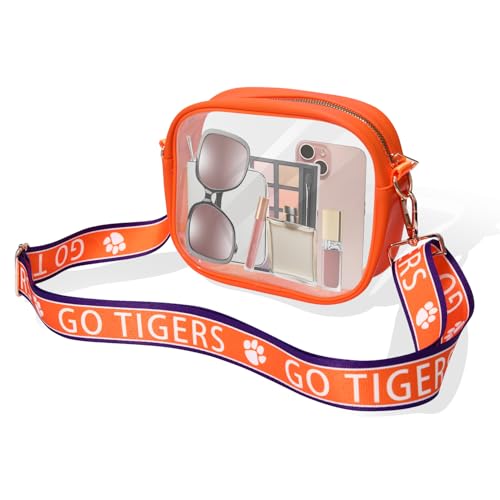 Clear Bag for Stadium Events, Game Day GO TIGERS Clear Crossbody Purse, Stadium Approved Clear Bag for Concerts Sports Events4