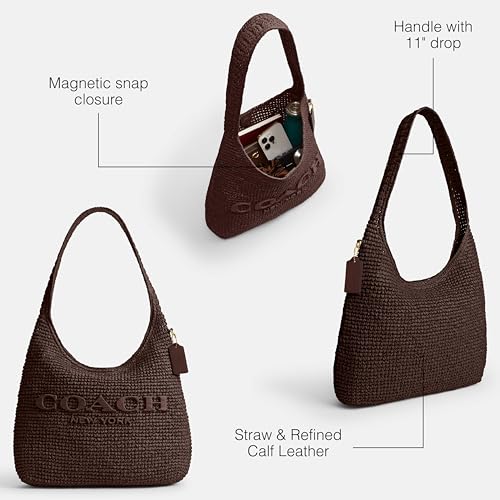 Image of COACH Brooklyn Shoulder Bag 34 in Straw