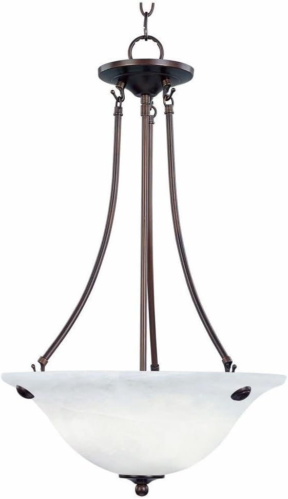 Maxim Lighting Malibu 3-Light Pendant Light | Rubbed Bronze Finish | Transitional Indoor Light Fixture | Ideal for Kitchen Islands & Dining Rooms | Dimmable | Home Decor Ceiling Fixture | 2682MROI