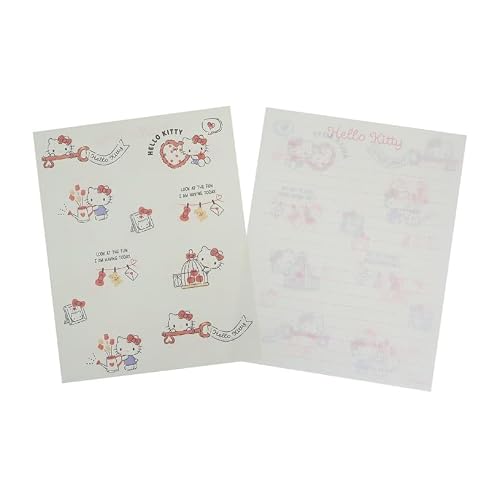 Hello Kitty, Letter Set, Letters:8sheets, envelopes:4sheets, Stickers:1sheet, White