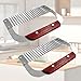 Murtenze 2Pcs Stainless Steel Crinkle Cutter, Wavy Potato Soap Cutting Tool Heavy Duty Wavy Crinkle Cutting Chopping French Fry Slicer Wavy Rotary Cutter with Wooden Handle for Carrot Vegetable