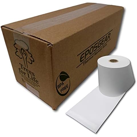 EPOSGEAR 20 Rolls 57mm x 57mm 57x57 Thermal Paper Till Cash Register Machine Receipt Printer Rolls Cover