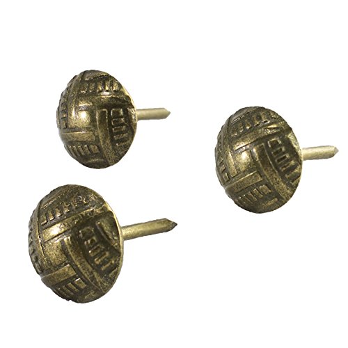 Decotacks Woven Upholstery Nails/Tacks 7/16" - 100 Pcs [Antique Brass Finish] DX5511AB - Thumbnail 4