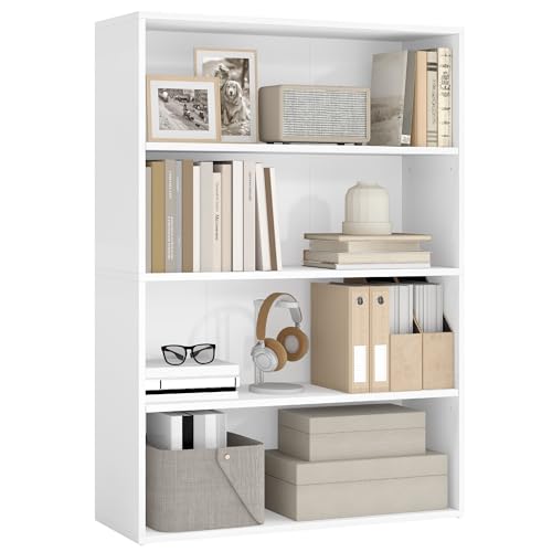 Image of VASAGLE CUSTOS Collection - Bookshelf, 4-Tier Bookcase, Book Shelf, Open Storage Shelf, 9.4 x 31.5 x 42.5 Inches, for Living Room, Home Office, Dining Room, Cloud White ULBC174W01