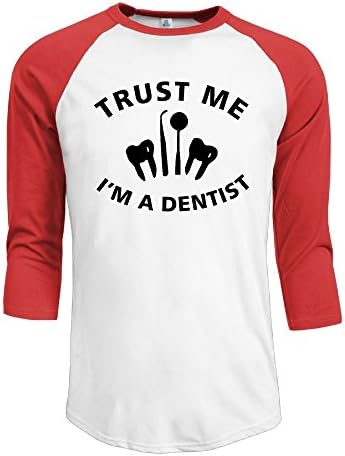 Men's Trust Me I Am A Dentist 3/4 Sleeve Raglan Baseball T Shirt