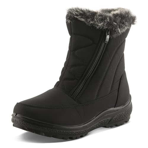 Image of Flexus Boots for Women - Waterproof Nylon Boots with Dual Zippers - Winter Snow Boots