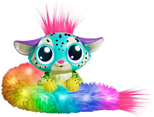 Lil’ Gleemerz Rainbeam Furry Friend, Rainbow Color (Exclusive), Interactive Talking Toy with Light Up Tail  [Amazon Exclusive] - Thumbnail 3