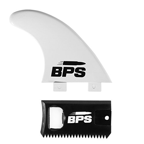 image for BPS Fiberglass Reinforced Surfboard Fins (3) + FCS Screw Hardware and 