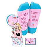 Funny Socks for Teen Girls - Ice Cream Socks Women, Ice Cream Lover Gifts, Christmas Stocking Stuffers