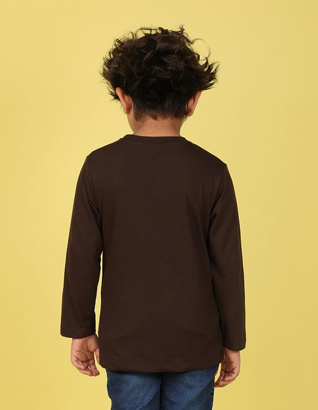Image of Nusyl Boys Solid Cotton Blend Tshirts - Soft & Comfortable Full-Sleeves T-Shirts | Casual Wear for Kids & Teen Boys | Full Sleeves T-Shirts |- NUBCTSF001-PO2-1
