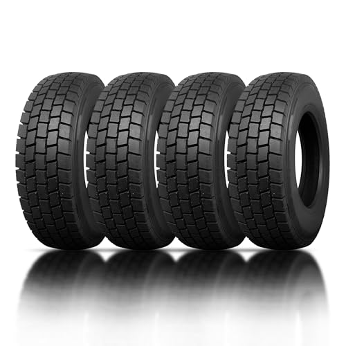 Set of 4 (Four) TRAVELSTAR Eco-Mile HTD High Traction Drive 225/70R19.5 14PR 128/126N Tire- 225/70/19.5 Commercial Truck Tire