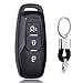 Produktbild Schwarz Car Keyless Entry Key Cover Fall für Ford Mondeo Mustang Edge, weiches TPU Schutzhülle mit Schlüssel Kette