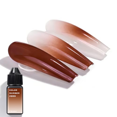 FAVAI Airbrush Gel Nail Polish #203, 1 PCS 15ml Vernis à ongles en gel aérographe, sans Dilution, Spray Aérographe, French Manucure, Effet Dégradé, Baby Boomer, Décoration Ongles UV LED, TPO-FREE