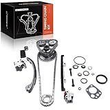 A-Premium 14PCS Engine Timing Chain Kit W/Tensioner & Sprocket & Guide Rail [fits DOHC, 4Cyl 2.4L] Compatible with Nissan 240SX 1991-1998, [KA24DE], Replace# S778, S699, 9-4176, 9-5240, 9-5235