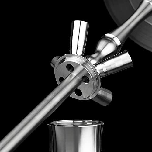 Aladin Shisha MVP 550 Black, Wasserpfeife mit 4 Anschlüssen, Edelstahl-Rauchsäule, Diffusor, Schlauch-Set, Kamin-Kopf – Bild 3