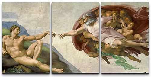 wall26 Canvas Print Wall Art Set Creation of Adam by