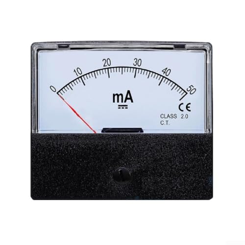 Image of Panel Mounted Rectangular DC Milliammeter DH-670 for Monitoring Current in Complete Sets of Electrical Equipment and Panels (DC 50MA)