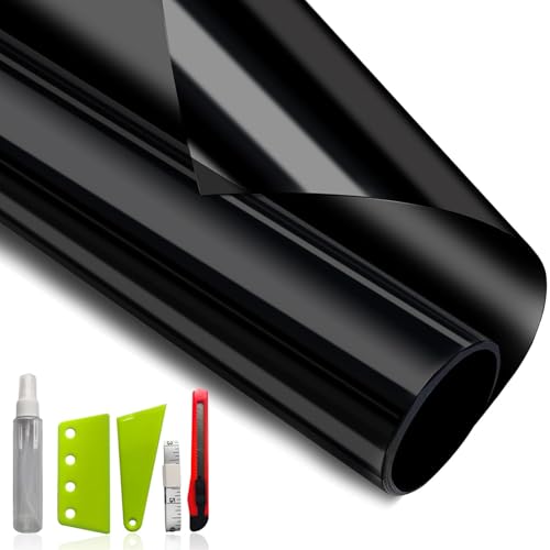 NIDOJP Total Blackout Window Film with Installation Tools, 17.5in...