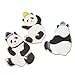 Produktbild 3 Stück Cartoon Akrobatik Panda Emaille Brosche, Unisex Abzeichen, Kleidung Taschen Rucksäcke Jacken Hut Dekor
