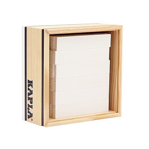 Kapla 8034 - Piattini in legno, colore: Bianco