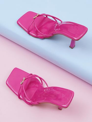 Image of TRYME Elegant Stilettos Heels for Women | Comfortable Slip-On Dress Sandals | Fashion Pencil Heel Footwear