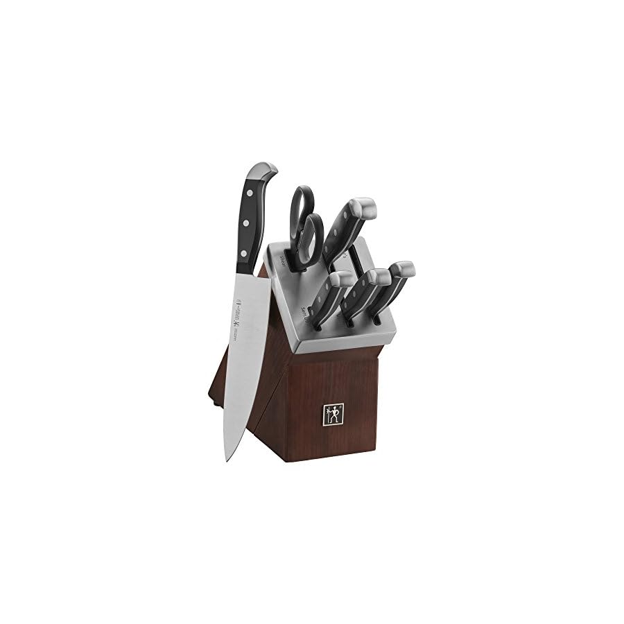 JA-Henckels-International-Statement-Kitchen-Knife-Set-7-pc-Knife-Sharpener-Professional-Chef-Knife-Set-Chef-Knife-Set-Paring-Knife-Utility-Knife-Dark-Brown HENCKELS Statement Razor-Sharp 7-Piece White Handle Knife Set, Chef Knife, Bread Knife, German Engineered Knife Informed by over 100 Years of Mastery