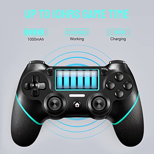 Geoaral Wireless Controller Compatible With Ps4/Pc/Slim/Pro With Audio Function And Built-In 6-Axis Gyroscope -Berry Blue #TOP4