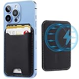 TopMade for Magsafe Wallet, Magnetic Wallet Card Holder for iPhone 16/16 Pro, iPhone 15/14/13/12 Series, Leather Magnetic Phone Wallet with Powerful Magnet, RFID Blocking, Fit 4 Cards, Black