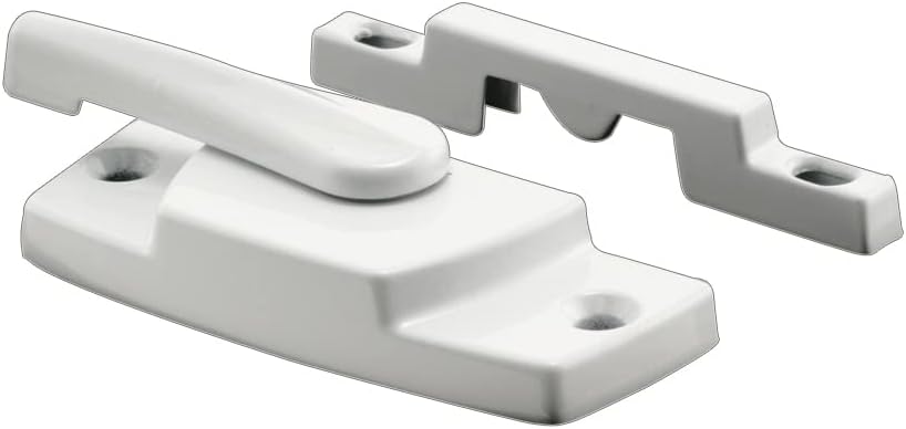Prime-Line F 2768 Sash Lock, 2-1/4 In. Hole Centers, Fits Single and Double Hung Windows, Diecast, White (Single Pack)