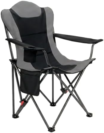 OUTSIDER Campingstuhl Faltbar 200 kg Schwerlast | Anglersessel Mit 3 Neigungswinkeln, Getränkehalter & Seitentasche Für Camping, Angeln & Wandern