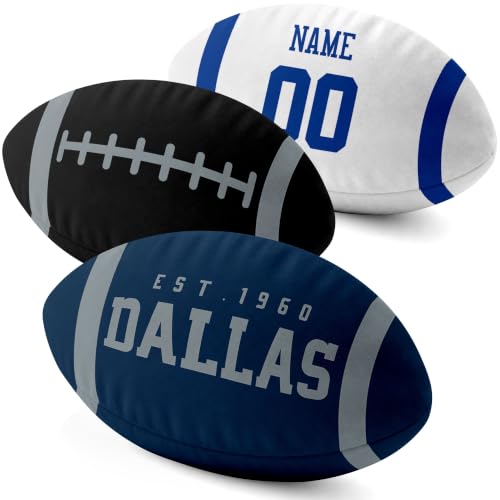 Image of ANTKING Dallas Throw Pillow 2 Packs Custom Name Number Gifts | Personalized Gift for Youth for Birthday Christmas