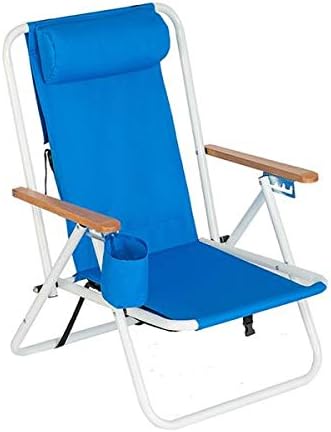 Miniatura 5 de Silla reclinable para patio, tumbona reclinable para camping, piscina, soportes de playa, muebles de camping, silla reclinable plegable, silla de